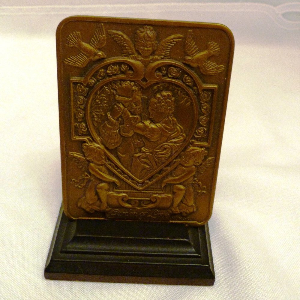 Gerald C. Henry 1991 Bronze "Garden of Love" Plaque Love Poem Valentine's Day